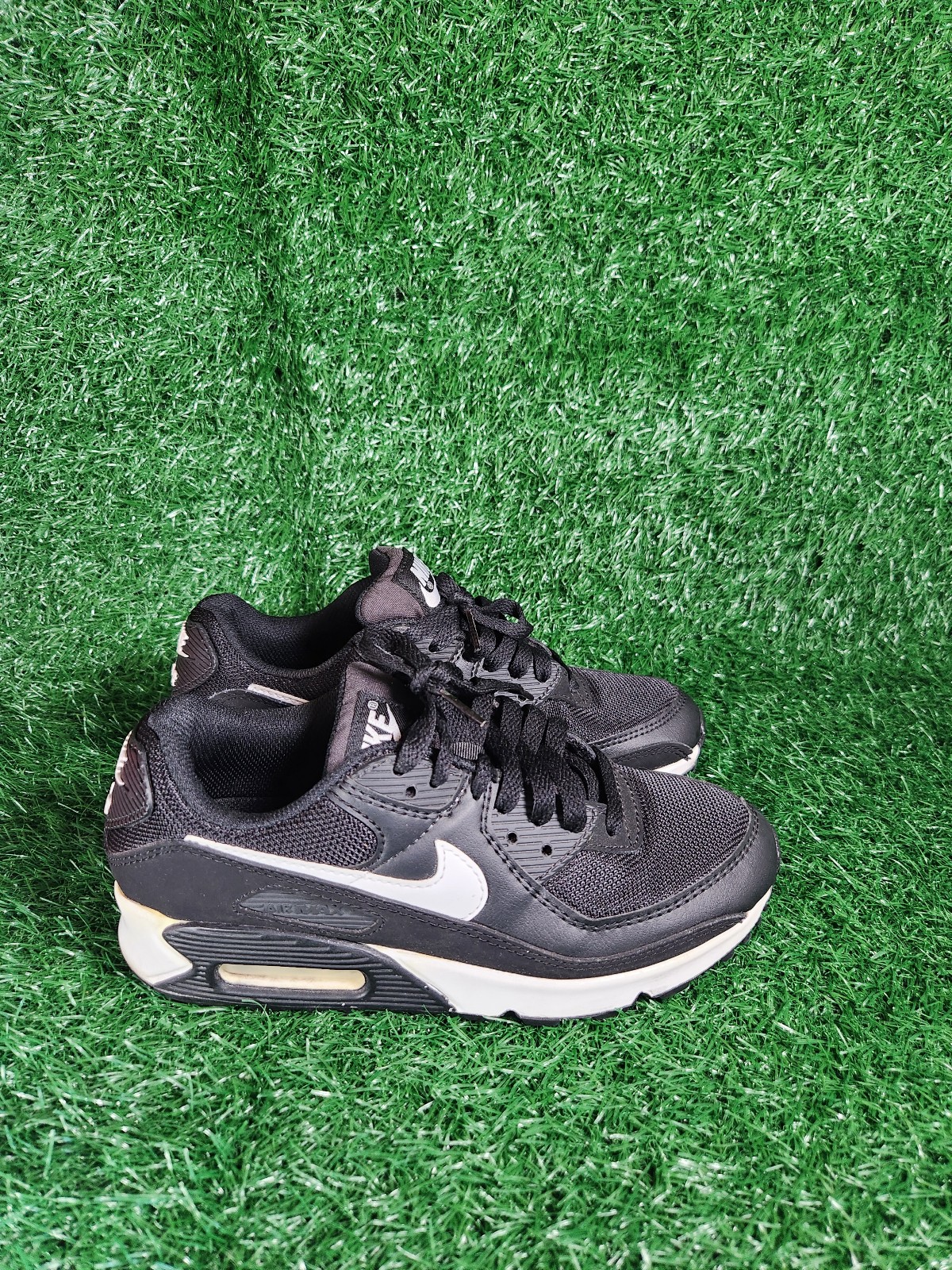 Women's Men's NIKE Air Max 90 BLACK WHITE Sneakers Shoe CQ2560-001 Size 6.5 W