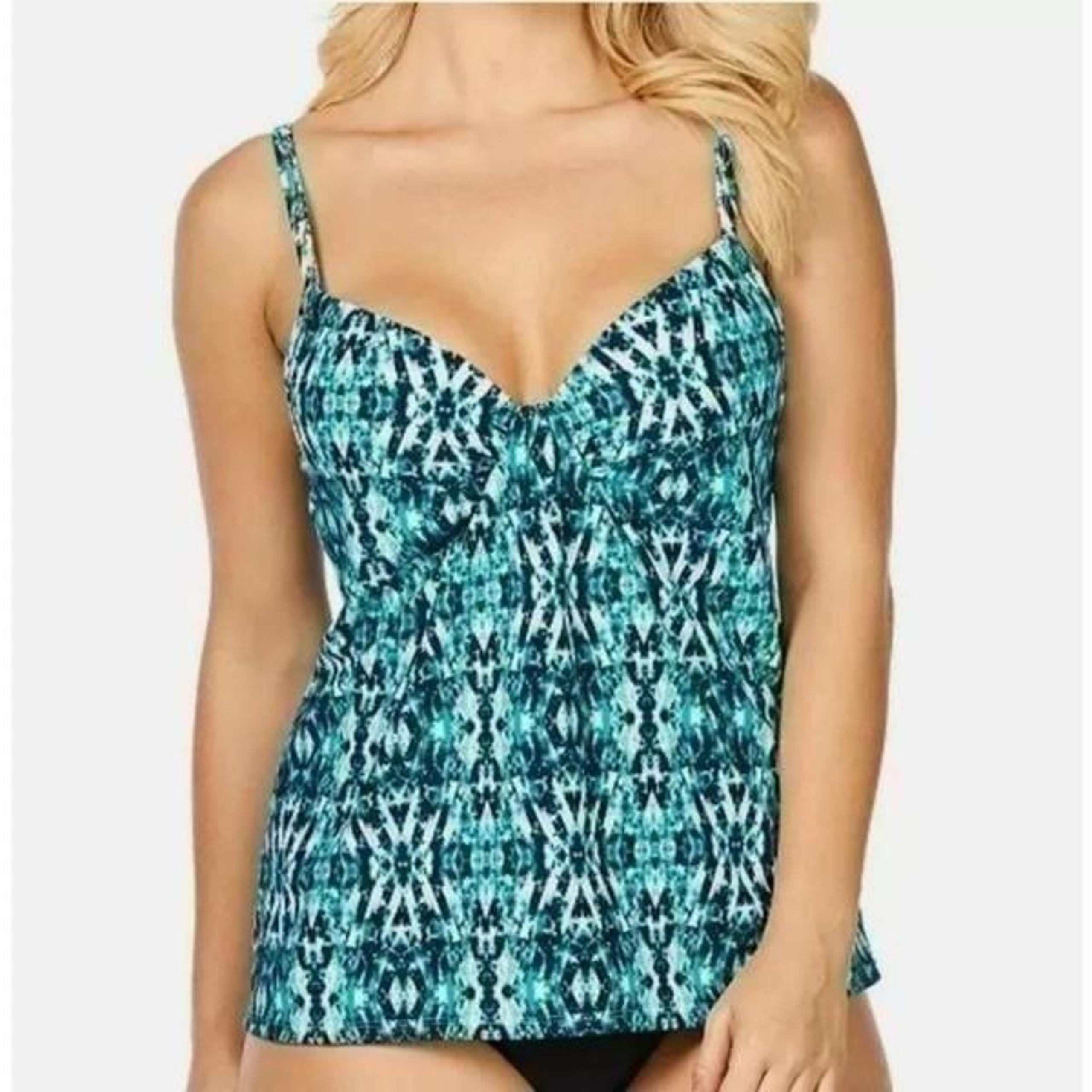 Island Escape Bust Support Tankini Sz 6