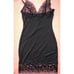 NWT Victoria's Secret M SLIP dress BLACK FLORAL LACE SLIMMING angel