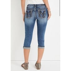Vigoss Heritage Mid Rise Rolled Hem Capri Size 6
