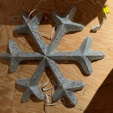 LED twinkling tinsel snowflake