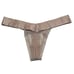 NWT VICTORIA'S SECRET High Leg Thong Sz L Pink Beige Lace