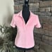 Helmut Lang Terry-cloth Polo Shirt In Orchid | Size XS Barbiecore Resort Wear