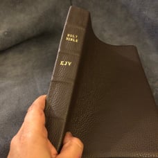 KJV KING JAMES with apocrypha center column reference Soft Genuine leather