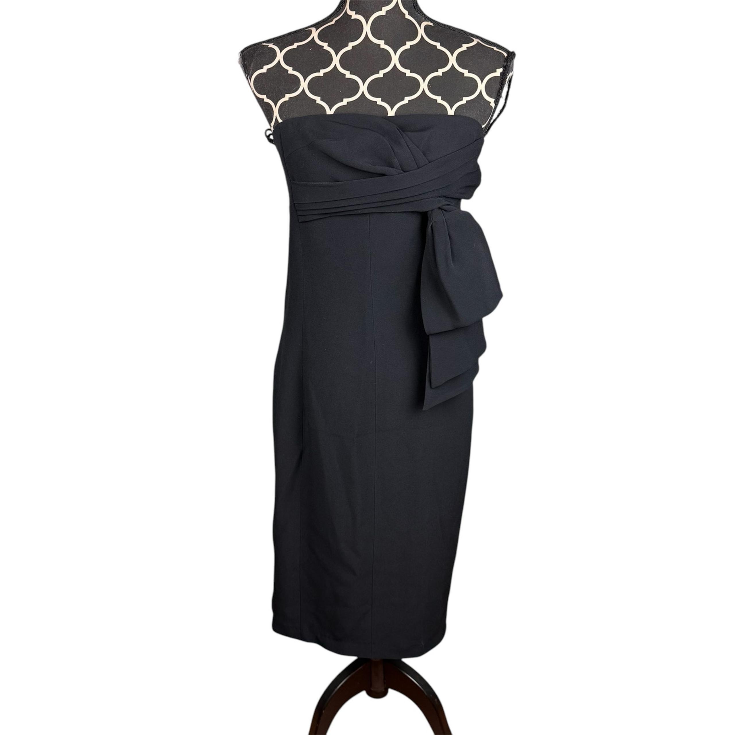 Red Valentino Strapless Black Dress Sz 42 (US Size 4)