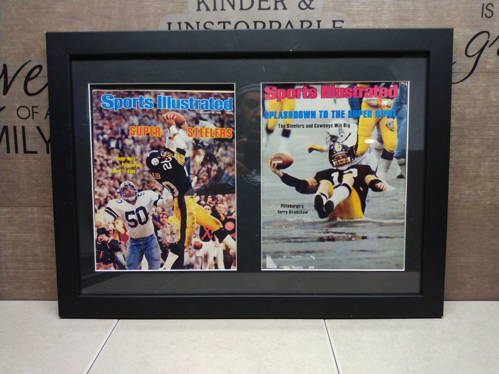 January 29, 1979/January 15th, 1979 Sports Illustrated Magazine Framed Pittsburg