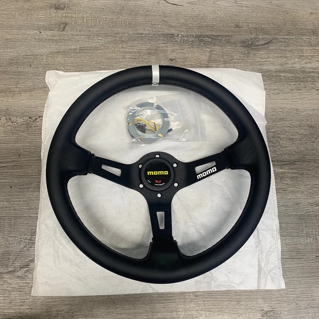 Deep Dish 350MM Racing Steering Wheel w/ Microfiber Leather for HONDA
