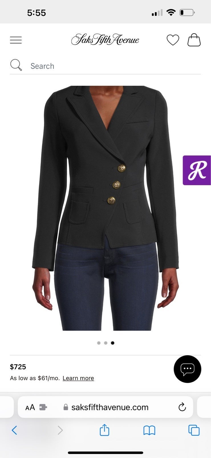 Smythe asymmetrical blazer