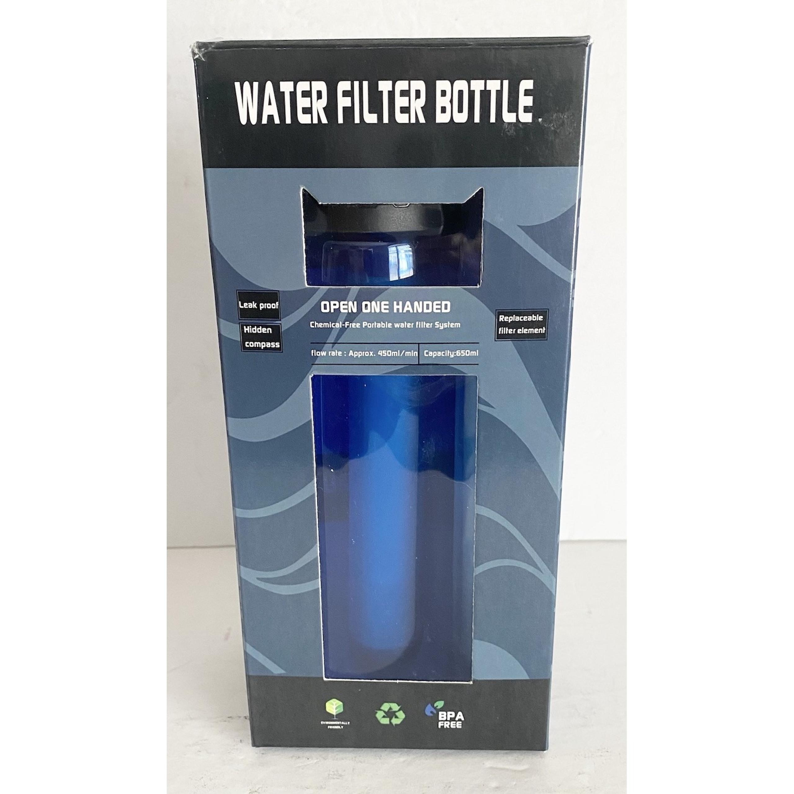 Leak-Proof Water Filter Bottle BPA Free Chemical Free Portable System Travel