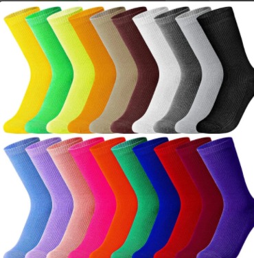 Solid Color Soft Cotton Socks For Women & Girls For Travel Wear