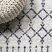 Boho Vintage Diamond Area-Rug 3 X 5 Cream Navy