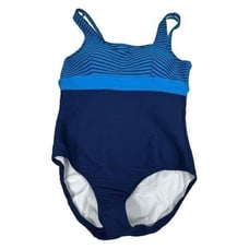 Lands' End Coastal Spirit One Piece Swimsuit size 10
