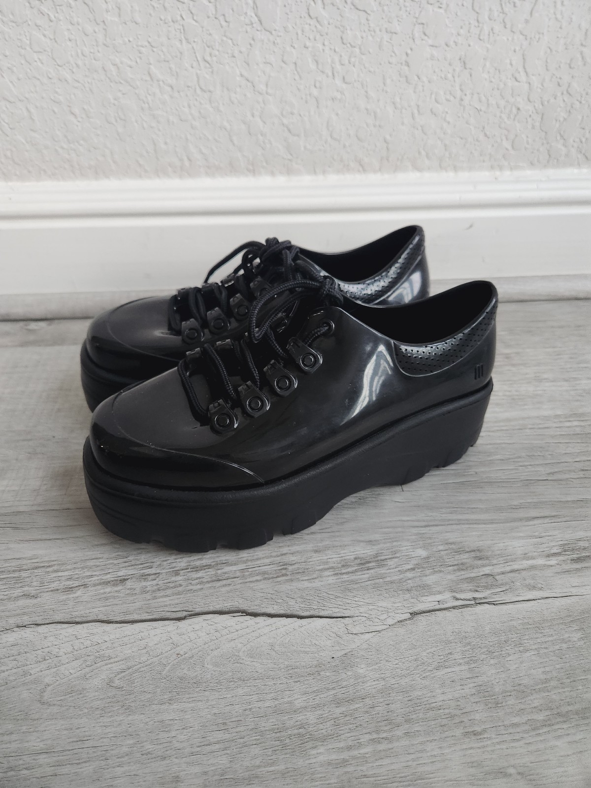 Melissa Kick Off BLACK Platform Chunky Sneaker Women’s Size 8 nwob