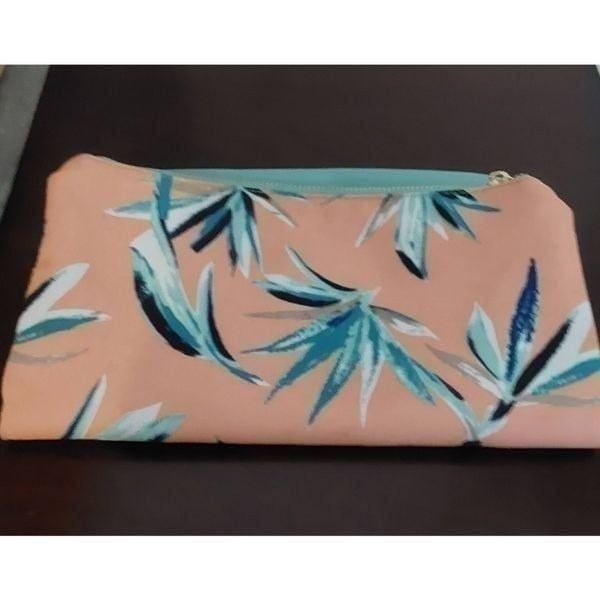 NEW~Rachel Pally Leather Trimmed Floral Foldover Clutch Purse