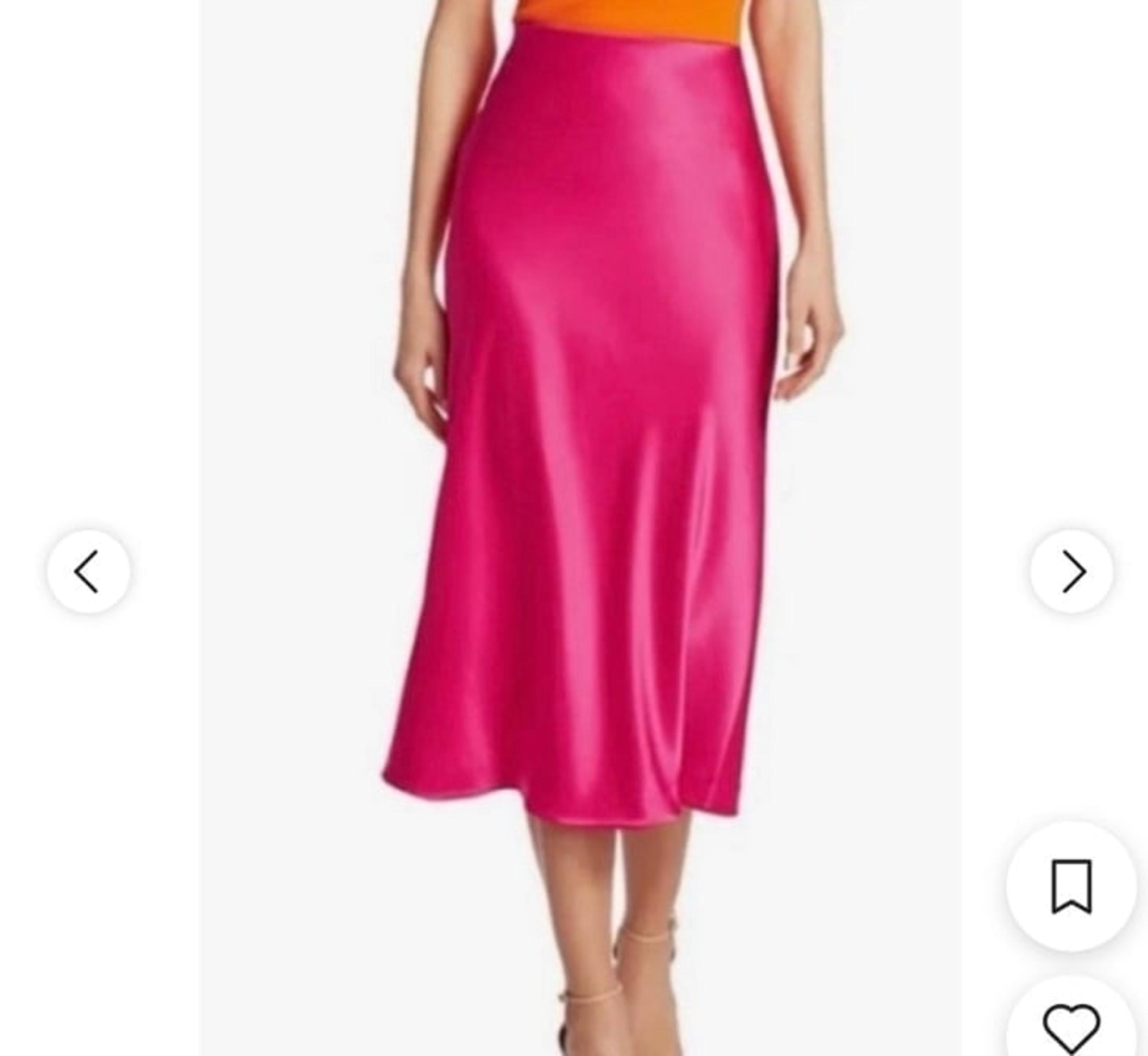 Hot pink Rachel Zoe skirt silky Maxi size 2