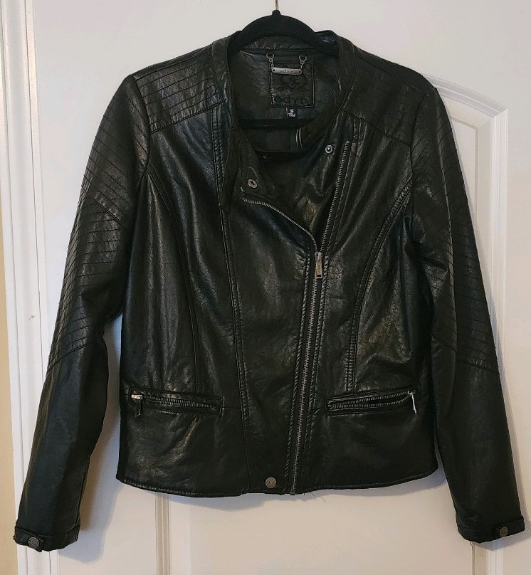 Odyn Vegan Feaux Leather Women's Small Biker Style Jacket