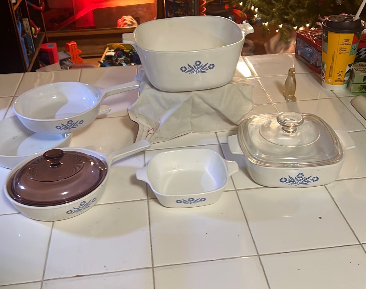 Vintage Corning Ware Blue Cornflower lot