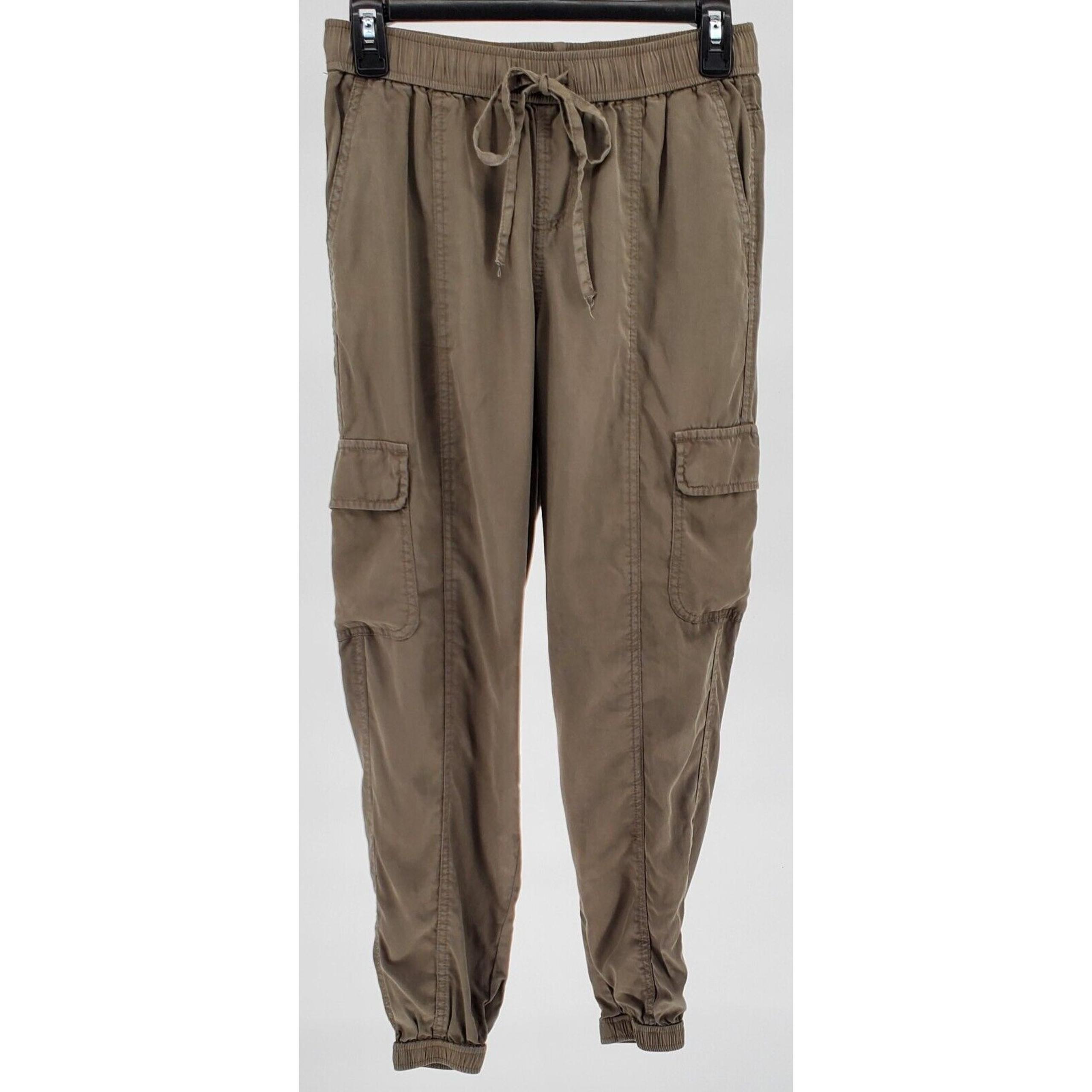 KNOX ROSE Womens X-Small Pull On Crop Cargo Pants Olive Green New No Tags