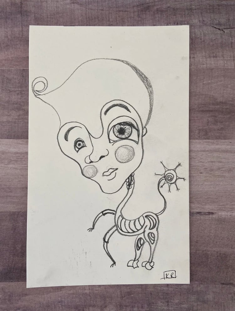 Original Street Art -Friendly Monster