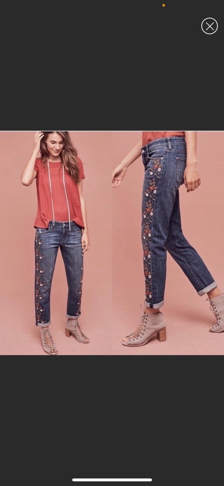 Anthropologie Pilcro and the Letterpress Hyphen Embroidered Relaxed Fit Jean 27