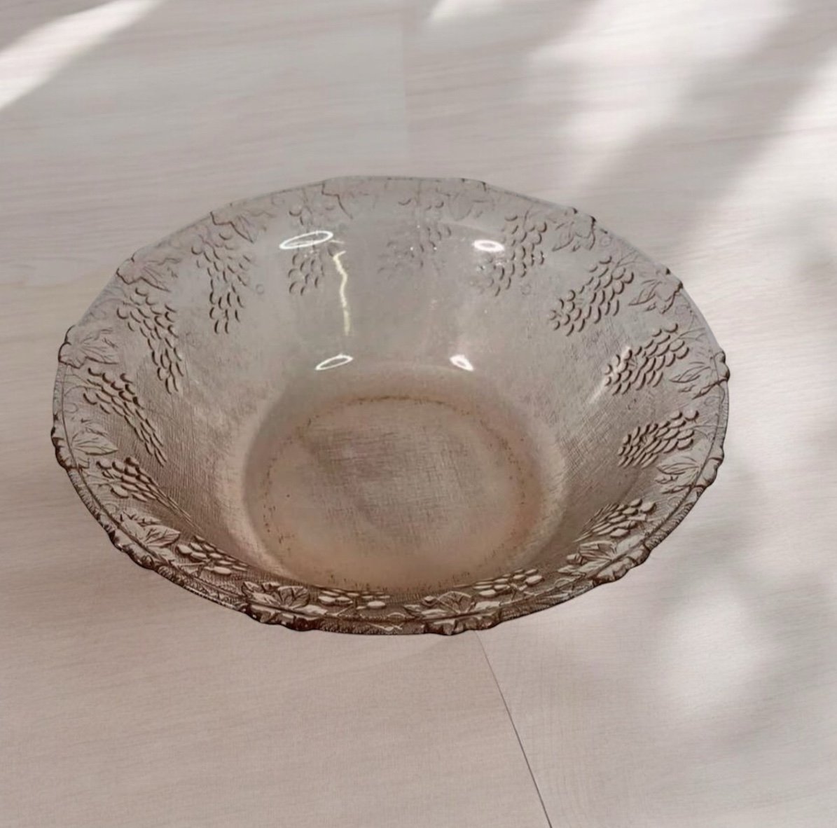 Pink Depression Glass Harvest Grape Bowl Beautiful Bowl