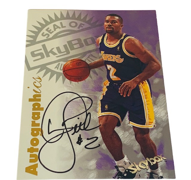 Derek Fisher Autographics auto Lakers rc