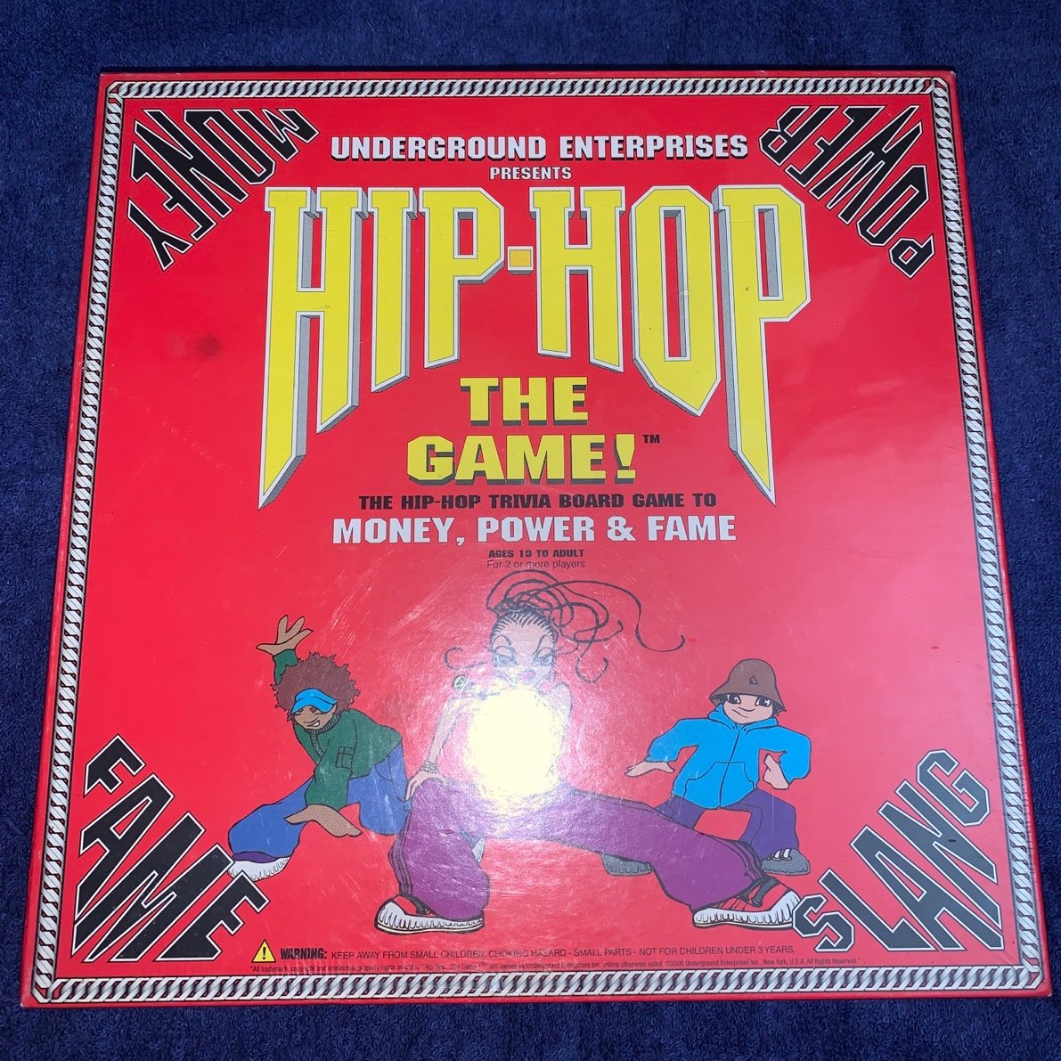 VINTAGE HIP HOP THE GAME TRIVIA BOARD GAME FROM UNDERGROUND ENTERPRISES NEW