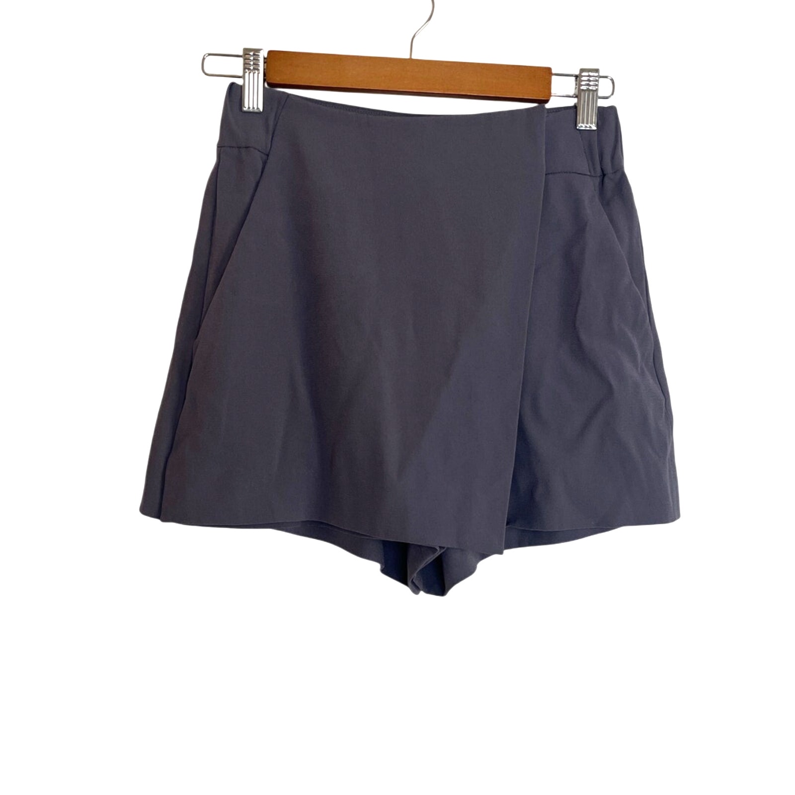 Babaton Aritzia Hikaru Skort Purple Gray Size 2 Crepe Dress Asymmetrical 3