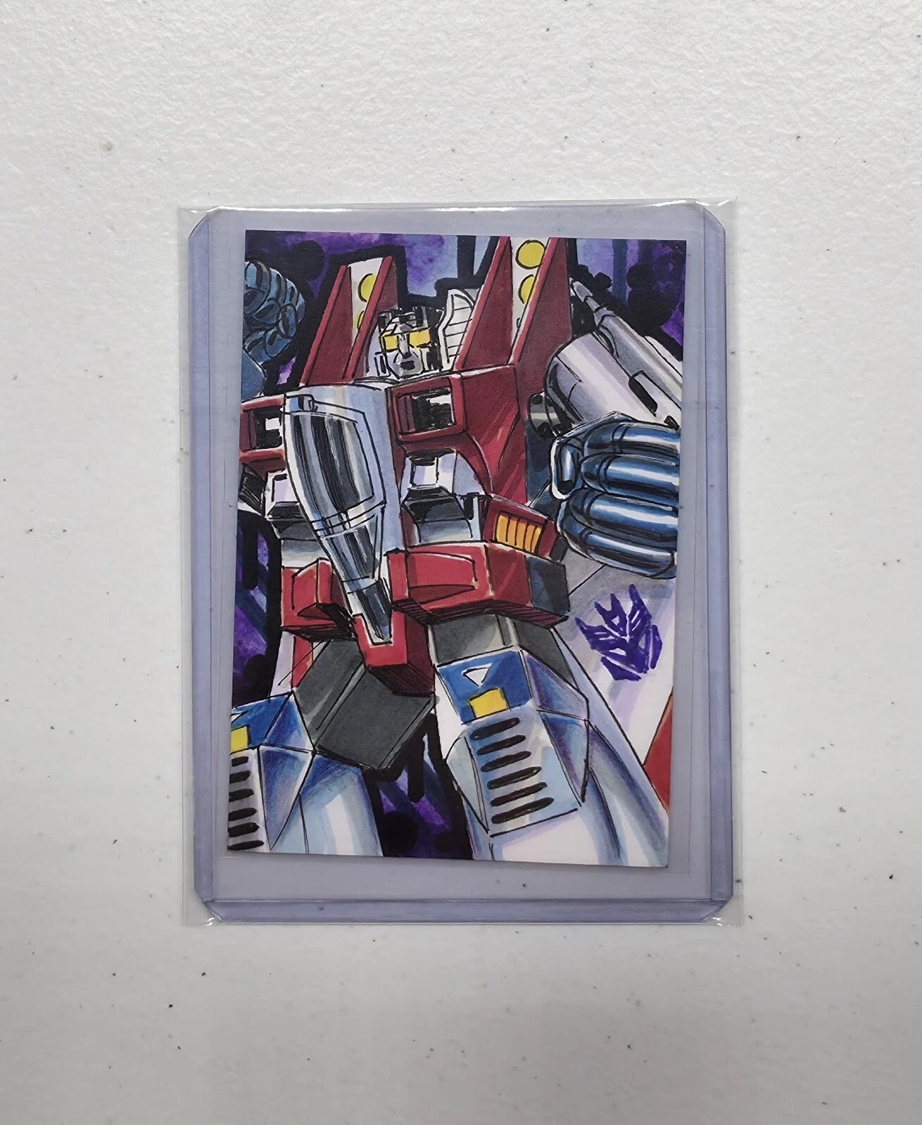 Dynamite Transformers 40th G1 Starscream 1/1 Sketch Signed Deluxe Premium Card