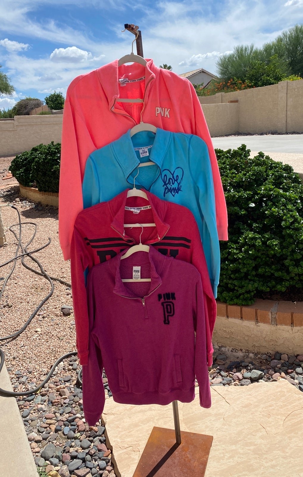Victoria’s Secret pink zipper sweater set lot x4 XS a8