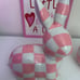 Easter Pink Bunny Checkered Bunny and Pink Chequered Egg. New.