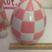 Easter Pink Bunny Checkered Bunny and Pink Chequered Egg. New.