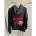 Nintendo Kirby Hoodie Adult Size Medium Black Pink Gaming Gamer