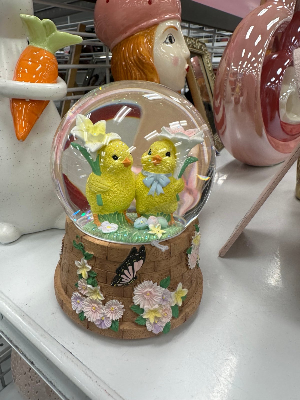Happy Easter Chick Snow/Water Globe