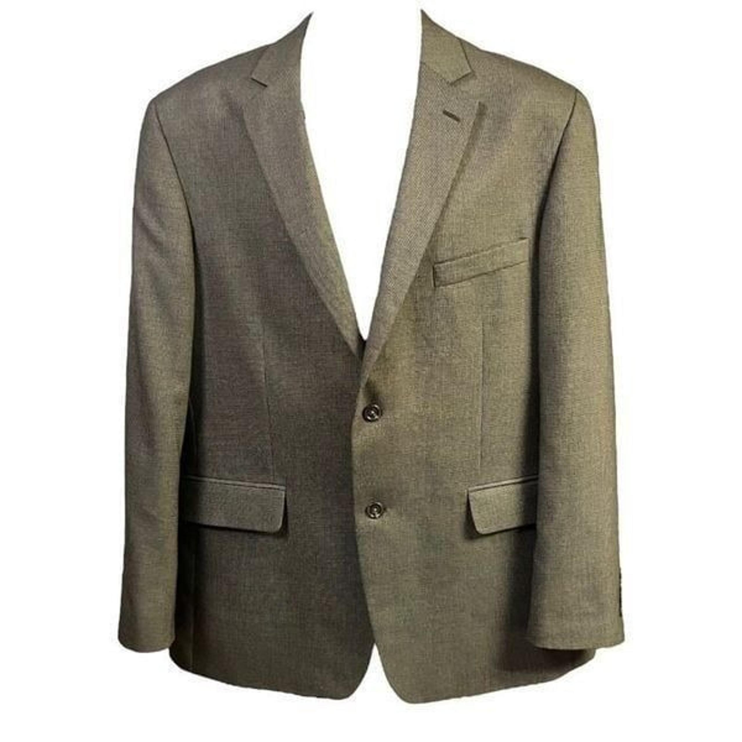 Club Room Two Button Suit Jacket Men's 44R Multicolor Houndstooth Lined Notch
