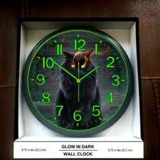 Glow in the Dark Wall Clock Cat Fairy Mystikal Angel Glow Clock