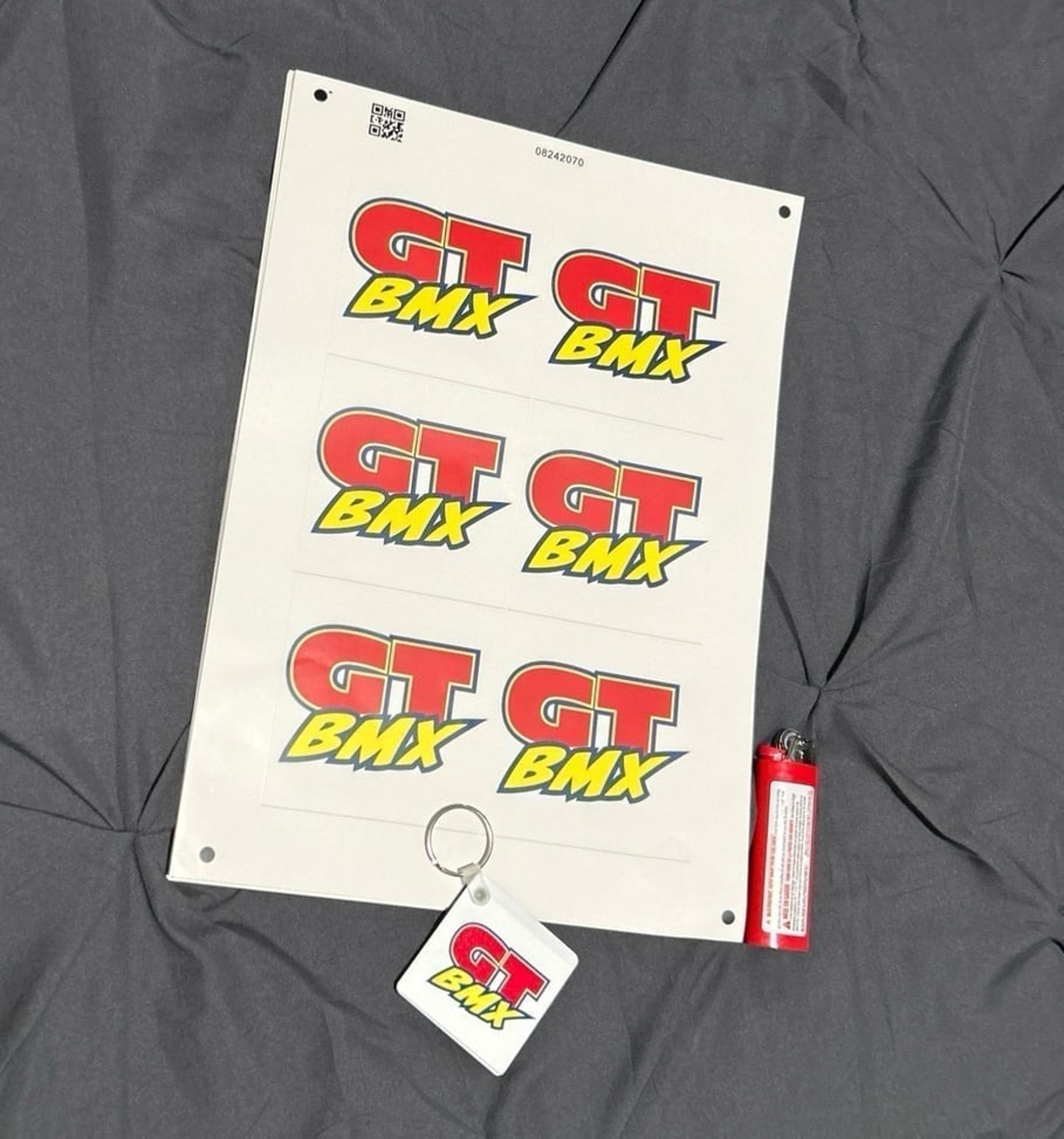 Old School GT BMX Logo Sticker Set w/Keychain