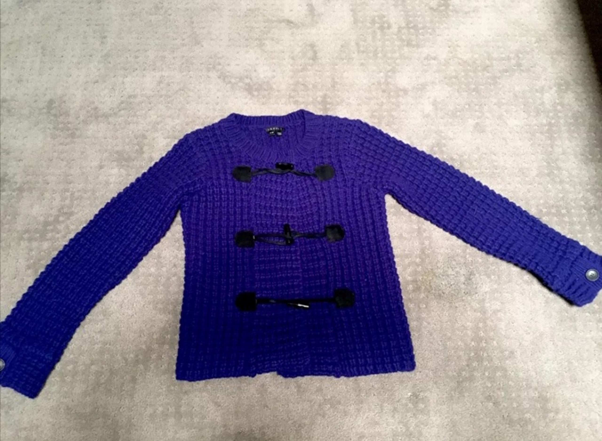 Women’s Theory XS Cropped Wool Cashmere Toggle Cardigan Sweater Jacket