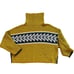 Free People Chunky Sweater Size Small Arrow Turtleneck Mustard/Olivia