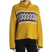 Free People Chunky Sweater Size Small Arrow Turtleneck Mustard/Olivia