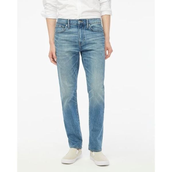NWT J. Crew Flex Straight Fit Blue Solid Wash Light Jeans Size 30 x 30