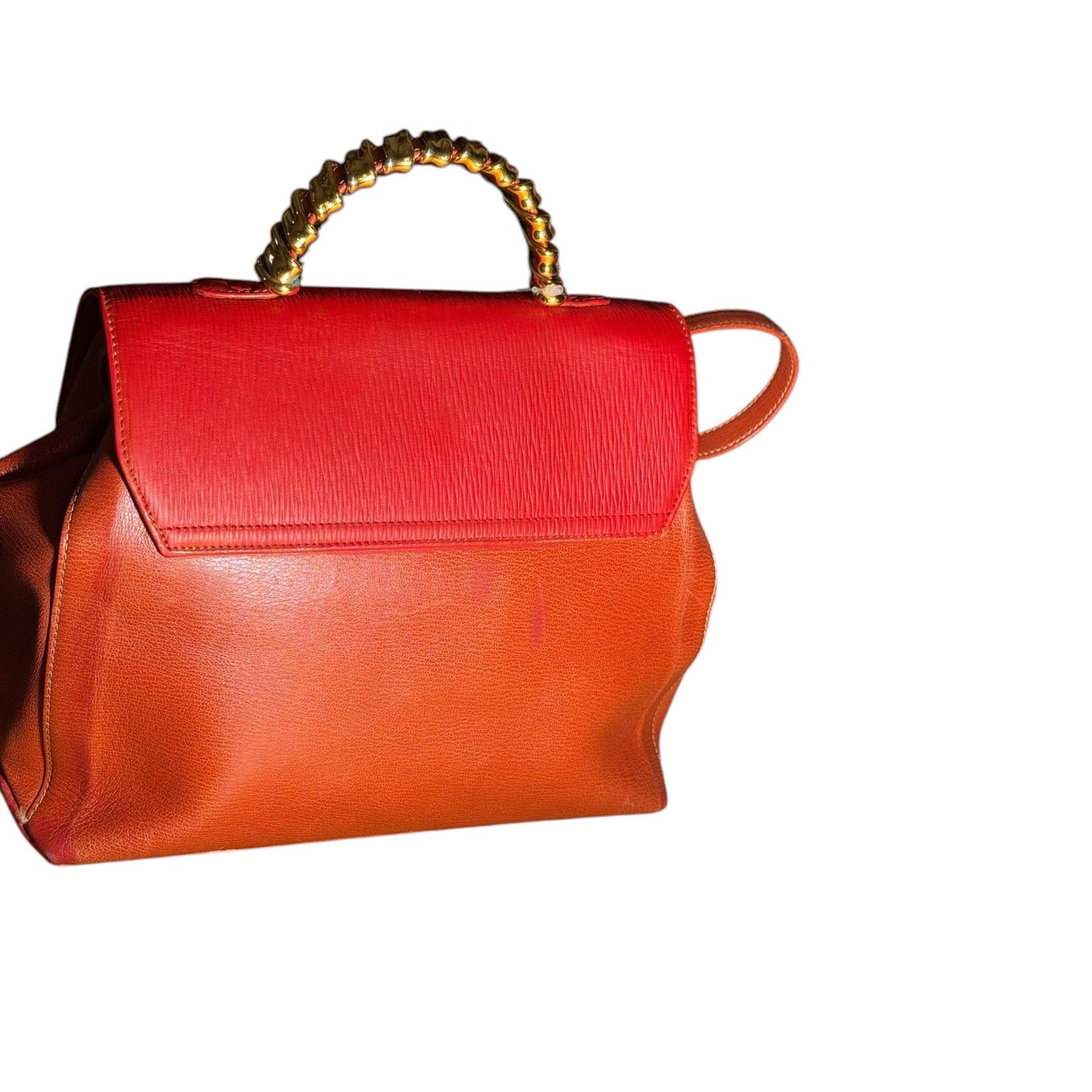 Loewe Red Genuinee Leatherr Bag with top handle handle crossbodydy shoulder bag