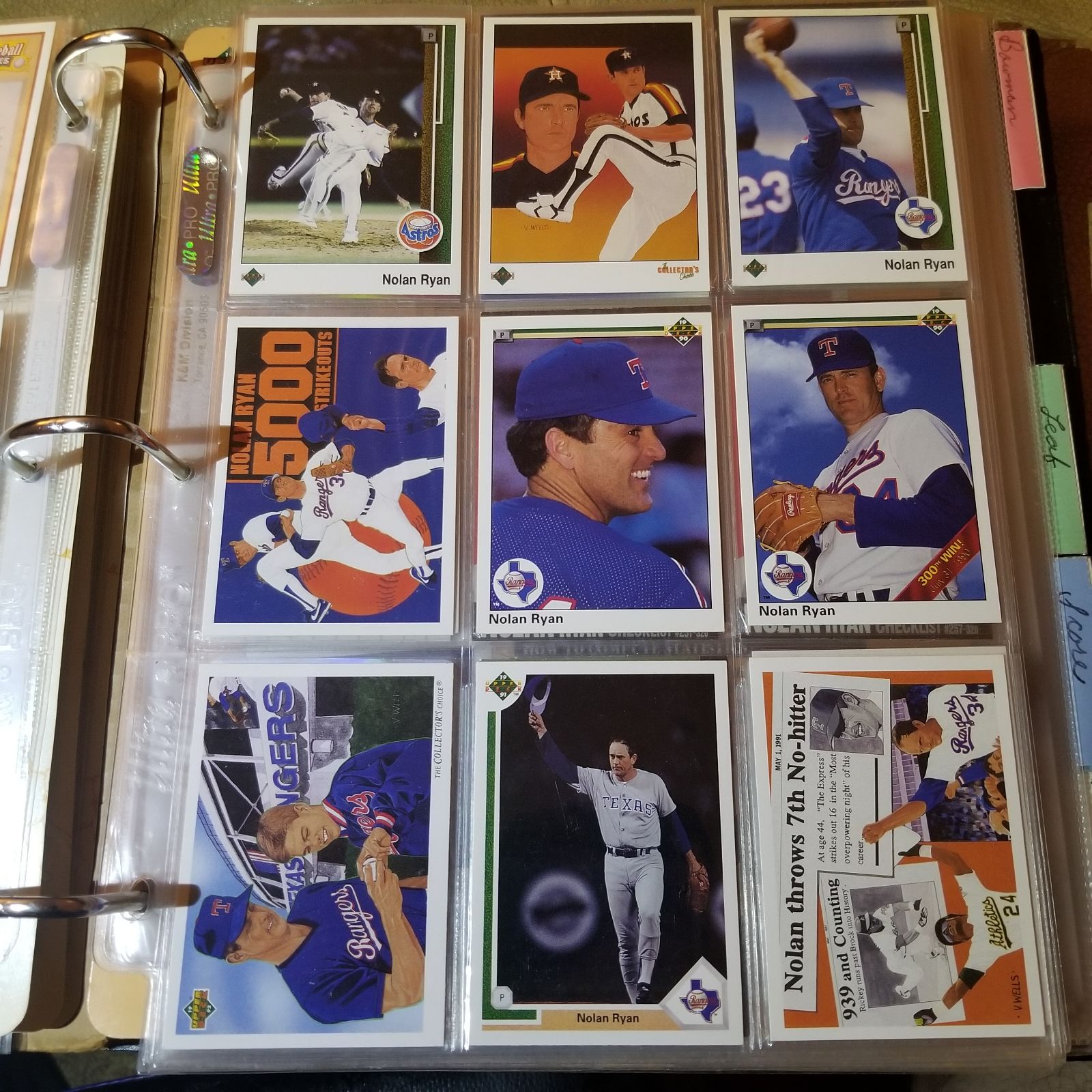 Nolan Ryan baseball cards Upperdeck