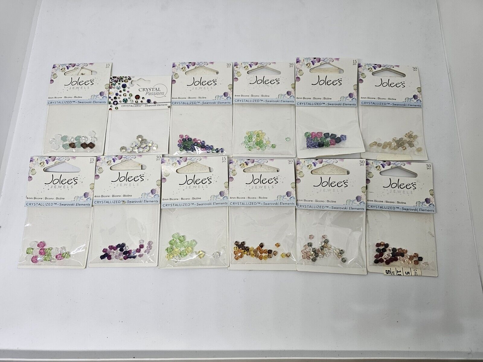 12 Packs JOLEE’S JEWELS Crystalized Swarovski Elements New Different Lot