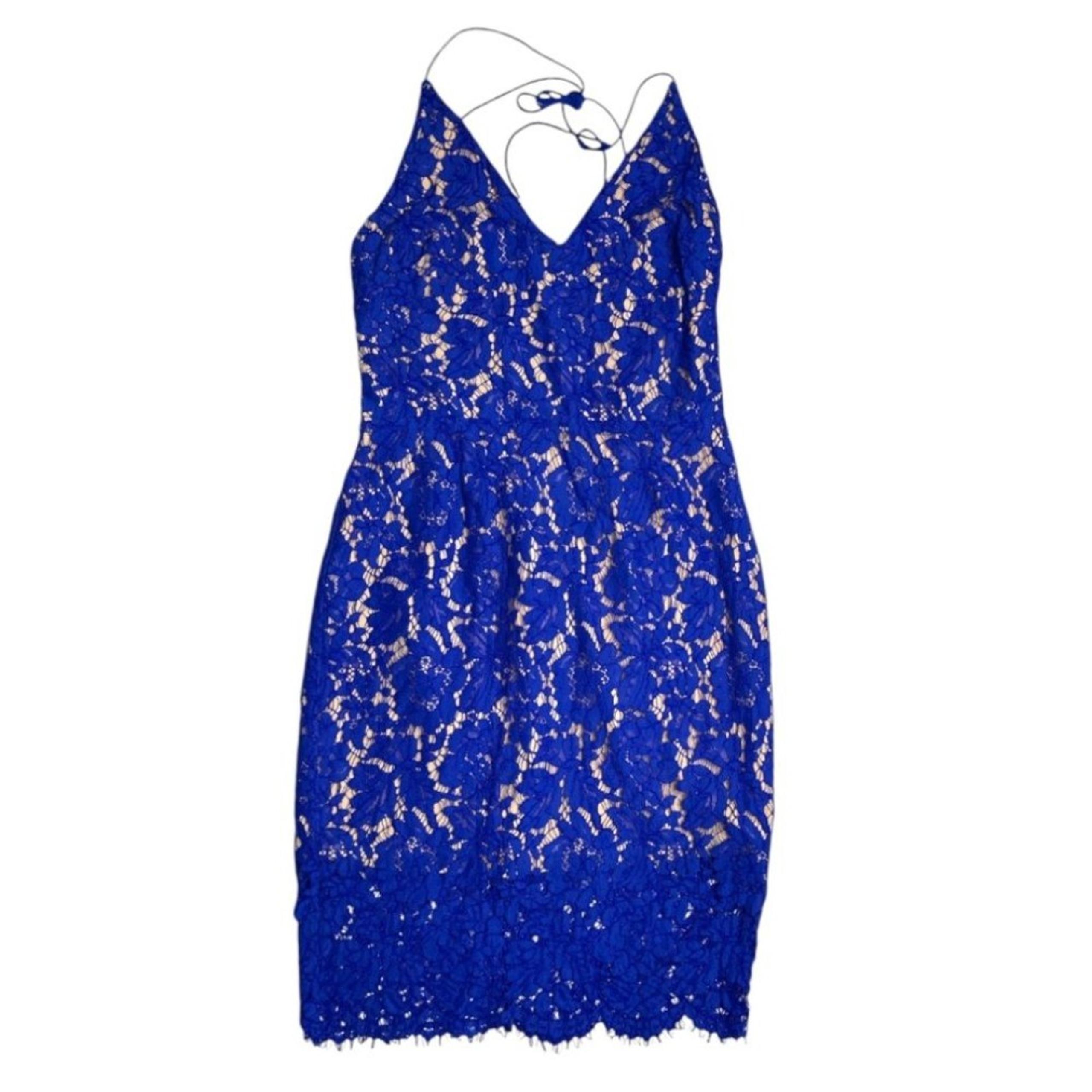 Women’s Lace Overlay Strappy Back Dress | Size Medium - Lush