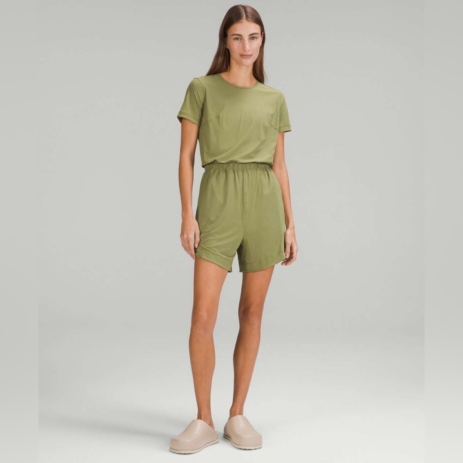 NWT 10/2022 Lululemon Lightweight High-Neck Romper *Bronze Green Size 10