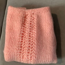 Hand knitted pink sweater vest, size small to medium