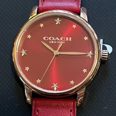 Coach Grand Watch With 36mm Burgundy Red Face