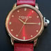 Coach Grand Watch With 36mm Burgundy Red Face