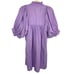 Never a Wallflower XS Purple Cotton Light Poplin Babydoll Puff Sleeve Dress